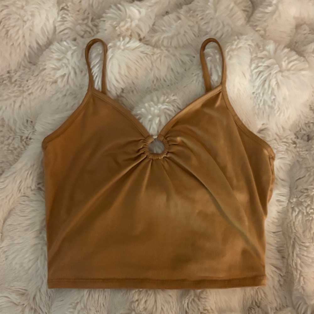 Heart & Hips Tan Camisole with Ring Detail